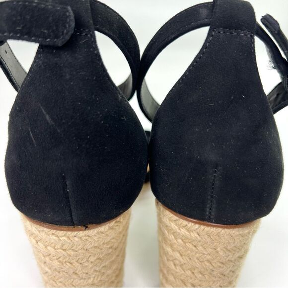 NEW Anthropologie Soludos Tall Capri Suede Heels 10 Black - Picture 11 of 16